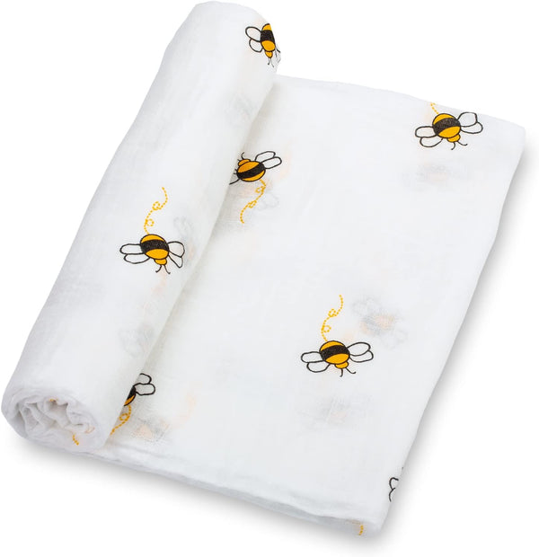 LollyBanks Baby Blanket, 100% Cotton Muslin Swaddle Blankets for Boys and Girls,