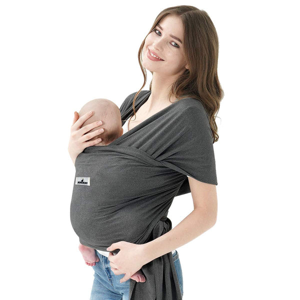 Jeroray Baby Wraps Carrier, Baby Carrier,Hands Free Infant Carrier, Lightweight,Breathable,Softness,Heather Grey