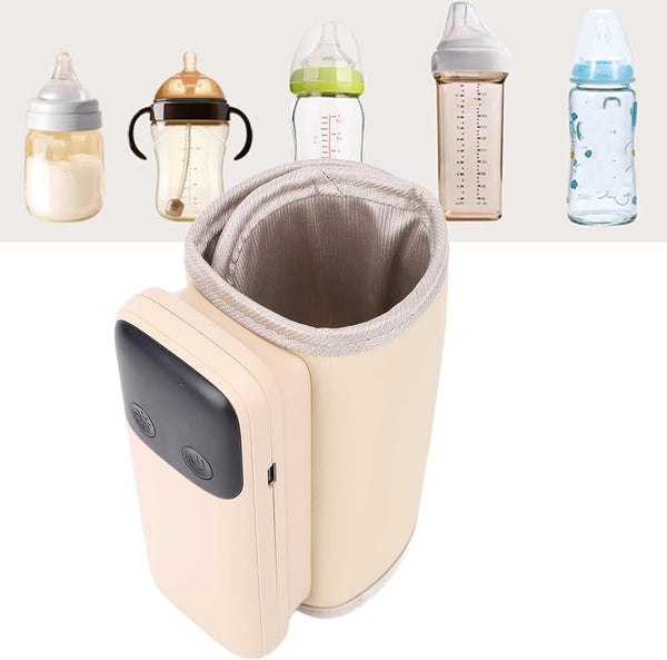 LAISANIM Portable Bottle Warmer for Travel, USB Rechargeable Baby Milk Warmer, Fast Heating,