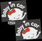 Baby in Car Sticker Decal by CM Wealth 2Packs - Cute Baby on Board Sign for Car Safety (Girl2)