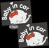 Baby in Car Sticker Decal by CM Wealth 2Packs - Cute Baby on Board Sign for Car Safety (Girl2)