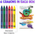 Set 600 100 Packs 6 ArtCreativity Crayons Bulk - Total Crayons - of - Kids' Colors: Red, Orange, Yellow, Green, Blue