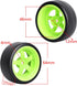 CrazayHobby RC Drift Wheels and Tires, Hard Plastic Slick Tires 12mm Hex for 1/10 Traxxas, Tamiya, HPI On-Road Car