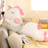 Unicorn Plush Hugging Pillow, Big White Stuffed Animal Body Pillow Toy for Kids, Valentine, Christmas (39.3 in)