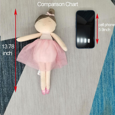 13.7" FLUFFYFUN Baby Doll Soft Ballerina Doll Plush (Girl)