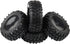 4PCS 1:10 RC Tires Rock Crawler Trailer Tires Hex 12mm Hard Dish Wheels Rim Rubber Tires for Trail Finder 2 Gelande II CR12 CC01 MST CMX by Rowiz