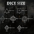 Metal Dice Set D&D: Hollow Polyhedron 7pcs Dungeons and Dragons Skull Style, Suitable for Role-Playing Games
