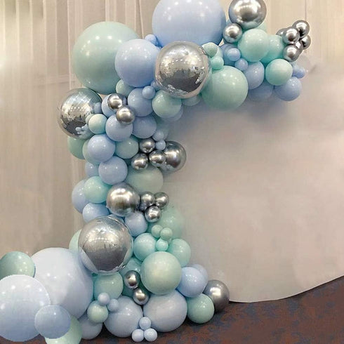 50pcs 12 inch Pastel Blue Latex Balloons for Baby Shower Helium Balloons, Blue Birthday Balloon