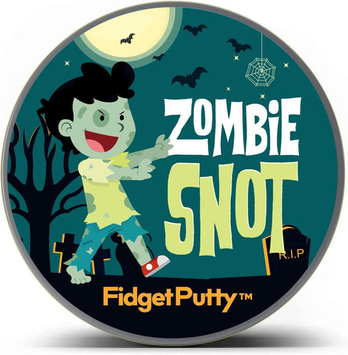 Zombie Snot Fidget Putty - Stress Relief Novelty Gags for Kids, Halloween Stocking Stuffers, Pearl Green Therapy Putty