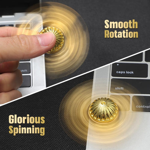 Golden Orb Fidget Spinner - Cool Metal Ball Toy for Stress Relief, Desk Decor, Sensory Toy for All Ages