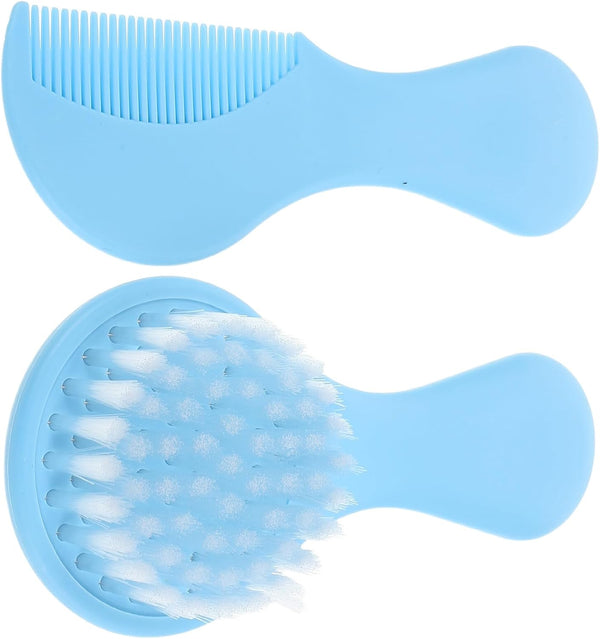 Grooming Kit with Soft Bristle Hair Brush and Scalp Comb for Cradle