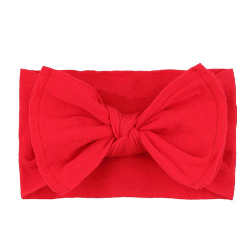 QandSweet Baby Nylon Headbands, 12-Pack Newborn Bows, Soft Head Wraps for Infant Toddler Girls