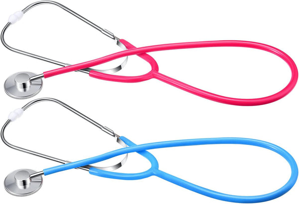 2 Pcs Kids Stethoscope Toy, Real Working Nursing Stethoscope for Role Play, Doctor Nurse Cosplay Accessories