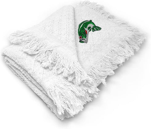 Fastasticdeals Custom Embroidery Nursery Bedding Baby Blankets for Boys & Girls Fish Sea