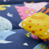 Joyreap 4 Set, Piece Toddler Bedding Standard Size Colorful Dinosaur Printed on Navy, Includes Quilted Comforter