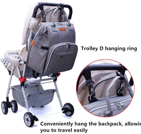 Backpack Diaper Bag for Baby Boy Girl, Multi-Function Diaper Bag for Baby Care,Diaper Bags Essentials for Mom, Dad