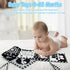 Black and White High Contrast Soft Book for Babies 0-12 Months - Early Education Infant Tummy Time Sensory Toys