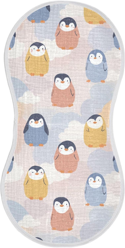 decor gift Cotton Burp Cloths Soft Touch Cute Cartoon Penguin wash rag for Babies