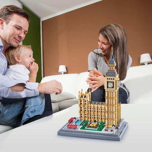 Real Big Ben Micro Building Blocks Set, 3466PCS Architectural Model Toys for Kids and Adults