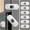 4 Pack Child Proof Cabinet Refrigerator Locks, Baby Proofing with Strong Adhesive Pad for Kitchen Drawers (White)