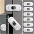 4 Pack Child Proof Cabinet Refrigerator Locks, Baby Proofing with Strong Adhesive Pad for Kitchen Drawers (White)