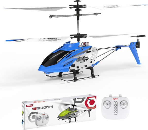 Cheerwing SYMA S107H Remote Control Helicopter, Mini Helicopter with Gyro, Altitude Hold, Blue for Adults Kids