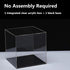 5x5x5 inch, Cliselda Acrylic Display Case with Black Base Clear Square Acrylic Box Cube Small Storage Containers, Fully