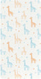miaozhen Cotton Baby Crib Sheets Ultra Soft Blue and Orange Simplified-line Giraffe Playard
