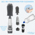 Cintog 2 Pack Set 6oz, Collapsible Baby Bottle with Soap Dispensing Brush Kit, Push Press Design for Efficient Easy