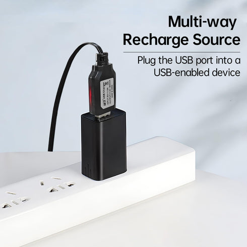 2PCS 7.4V 800mh USB Charging Cable with SM-3P Plug for RC Excavator, Truck, Tank, Huina 1575 RC Engineering Vehicle
