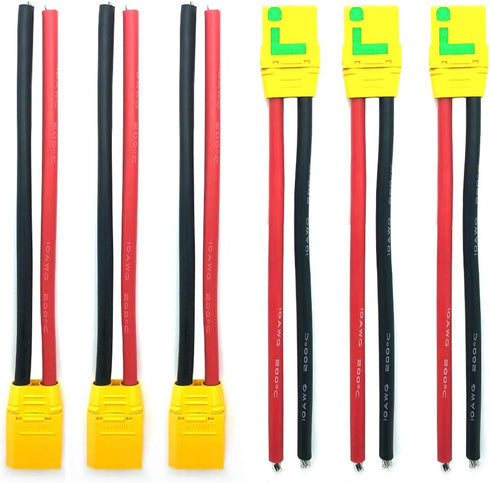 3 Pairs Amass XT90S XT90 Wire XT-90S Plug Male and Female Connector 150mm 10AWG for RC Lipo Battery