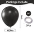 KALOR Black Balloons, 100 Pcs 5 Inch Mini Matte Latex Balloons for Birthday, Wedding Party, Baby Shower
