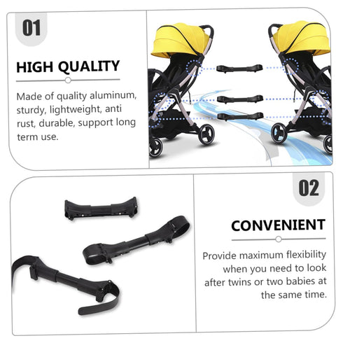 2pcs Stroller Connector, Stroller Wagon Outdoor Pram Connector, Dual Stroller Pram Connector for Twin Toddler Component