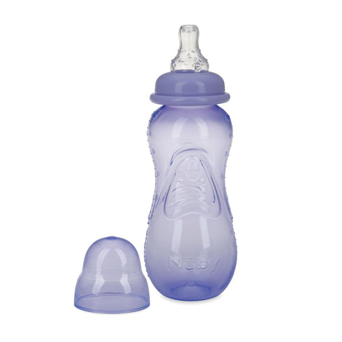 10 Nuby Non-Drip Standard Neck Bottles, Ounce, Girls