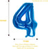 32 Inch Blue Number 4 Balloons, Foil Balloon for Birthday Party Decoration Supplies