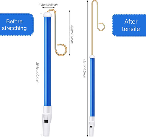 Boao 2 Pieces Slide Whistle Instrument - Party Favors with Stainless Steel Sliding Rods for Interactive Games (Blue)