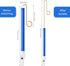 Boao 2 Pieces Slide Whistle Instrument - Party Favors with Stainless Steel Sliding Rods for Interactive Games (Blue)
