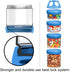 BeneLabel Stackable Food Storage Containers with Twist Lock System - 31 oz BPA-Free Tritan (Blue)