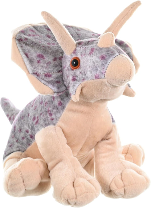 Wild Republic Triceratops Plush, Dinosaur Stuffed Animal, Cuddlekins 12", Multicolor