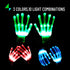 LED Gloves with Flash Finger Lights - 3 Colors, 10 Modes Colorful Light Up Gloves for Christmas Parties