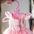 Doll Clothes Hangers for American 18" Girl Dolls - Set of 24 Unique Pink and White Butterfly Wardrobe Hangers