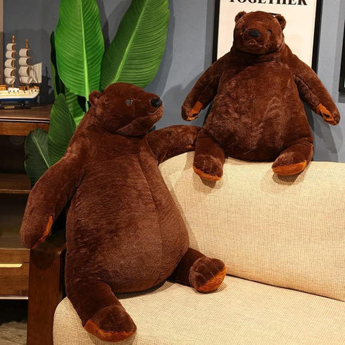 Sausudols 23.6 inch Djungelskog Bear Giant Teddy Bear Huge Plush Stuffed Animals Big Bear Plush Toy Gift for Kids