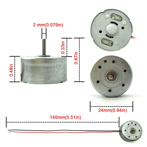 EUDAX 6 Set Mini Generator Motors - 3V-12V DC Motor Electric Motor with Propellers for DIY Educational Projects