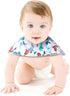 2-in-1 3 Set 12 Pack Baby Burp Cloths & Baby Bibs Design Large Size Layers Thicken Cotton Super Absorbent and Soft Baby