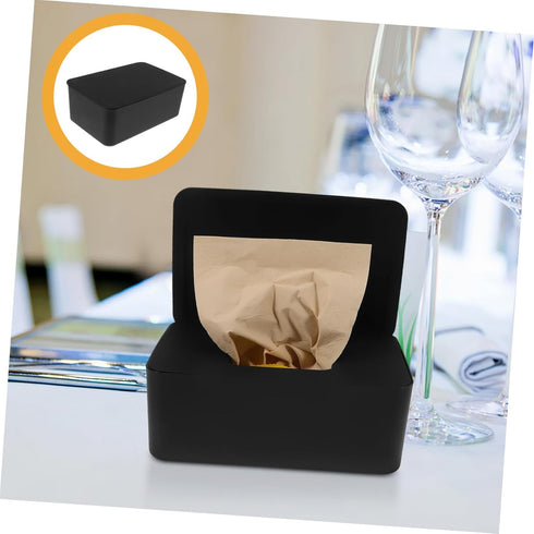 HEALLILY Wet Wipes Storage Box Wipe Box Cover Lid Plastic Face Towel Holder Easy Access Sturdy Construction