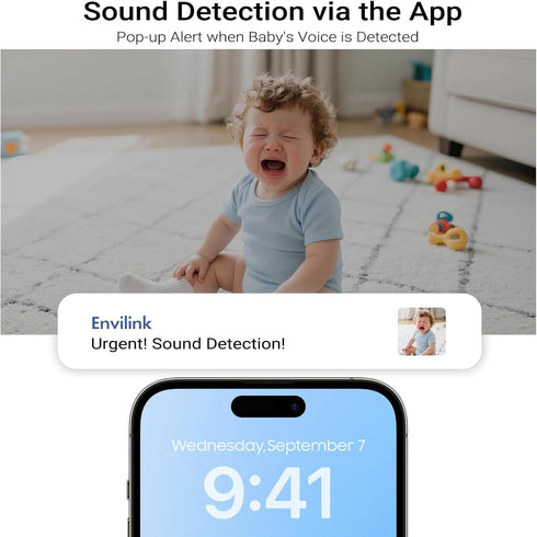 Envilink 2.8" 1200ft Baby Monitor with Camera and Audio, Video Baby Monitor WiFi Night Vision, LCD Screen Baby Camera