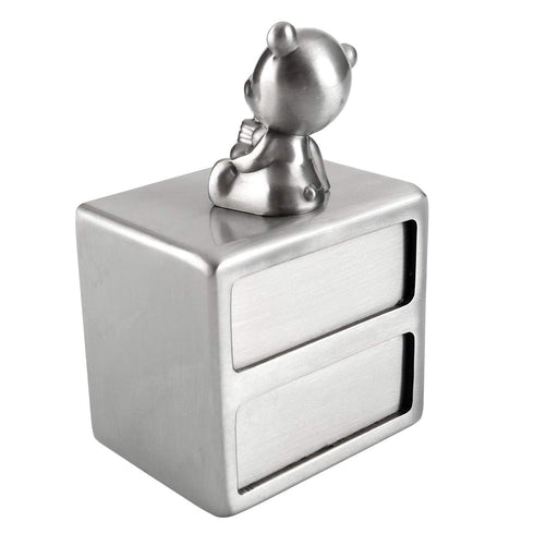 Mogoko Silver Tooth Box, Baby First Tooth and Curl Keepsake Box Set for Kids Teeth Fairy Holder