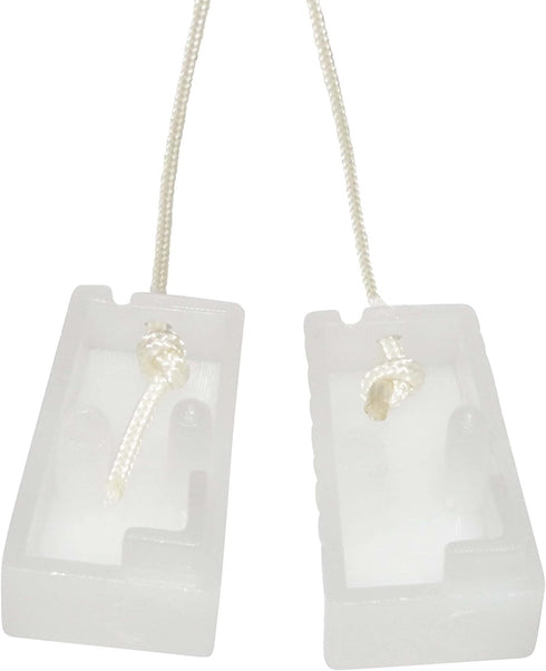 Big 8 sets (16 pieces). Blind Tassels, Ivory, Trapezoid Design. This Safety Pull Cord Tassel Will Separate When Excess Pressure Is Applied. Great for Homes, Boats and RVs. Designed for Kids and Pets. by HomeAmore
