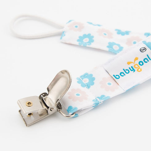 4 Pack 4MP04-HZ babygoal Baby Girl Pacifier Clips with Pacifier Case, Metal Clips for Boys and Girls Fits Most
