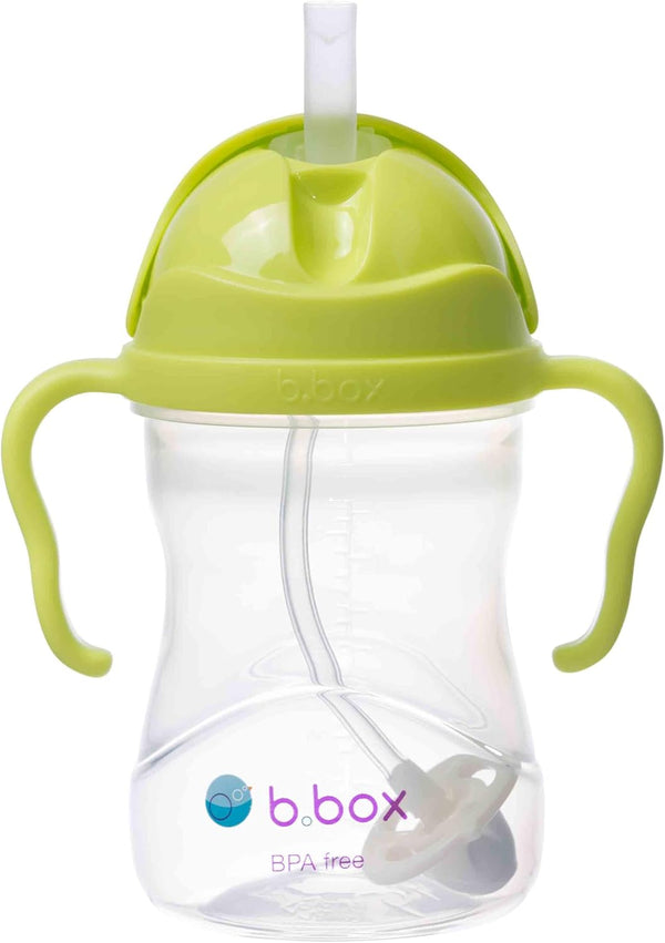 b.box Sippy Cup with Weighted Straw, 8oz, Leak Proof, BPA Free for Babies 6m+ to Toddlers (Pineapple)